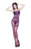 Blancho SE-167-PURPLE FantasticStripe Open Crotch Body Stocking - Purple - Medium