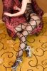 Blancho SE-151 Sexy Black Sheer Body Stocking With Cross Pattern Stylish - Black - Medium