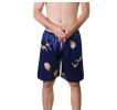 Men Imitation Silk Dragon Print Short Pants Pajama